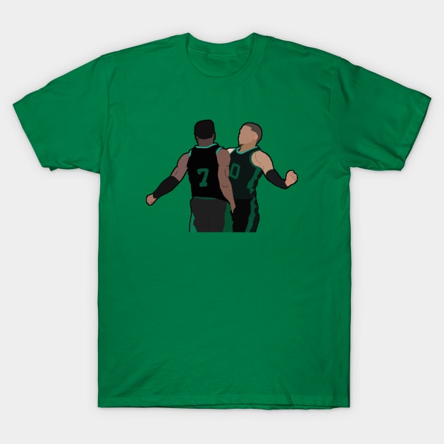 Jaylen Brown + Jayson Tatum T-Shirt by xavierjfong